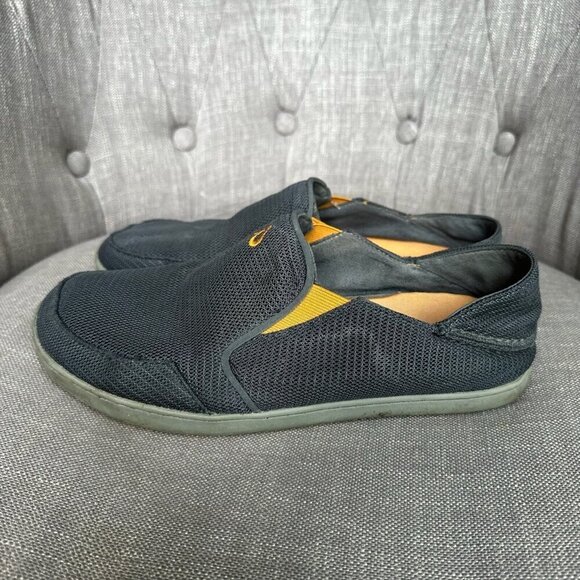 Olukai Nohea Shoes Mens Sz 8.5 Gray Breathable Slip On Mesh Sneaker Loafer - Picture 6 of 10